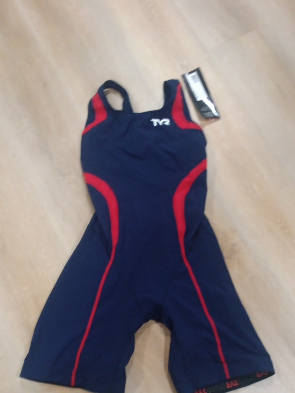 TYR Navy and Red Girls' Competitive One-Piece Swimsuit
